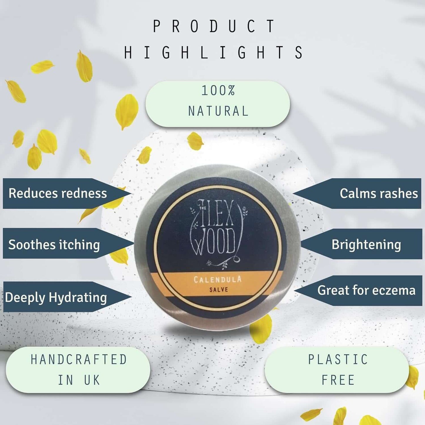 - Calendula Salve - All Natural Balm, Soothes Rashes, Itching, Dry Skin, Eczema, Chapped Hands, Palm Oil Free, Cruelty Free, Plastic Free, Moisturising, Handcrafted in the UK - 100Ml