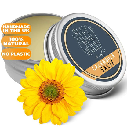 - Calendula Salve - All Natural Balm, Soothes Rashes, Itching, Dry Skin, Eczema, Chapped Hands, Palm Oil Free, Cruelty Free, Plastic Free, Moisturising, Handcrafted in the UK - 100Ml