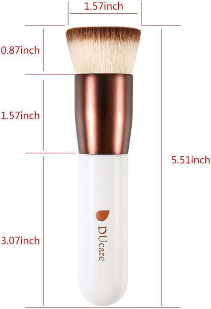 Foundation Brush Kabuki Make up Brush Flat Top Makeup Brushes Perfect for Blending Liquid, Cream or Flawless Powder Cosmetics - Buffing, Stippling, Concealer