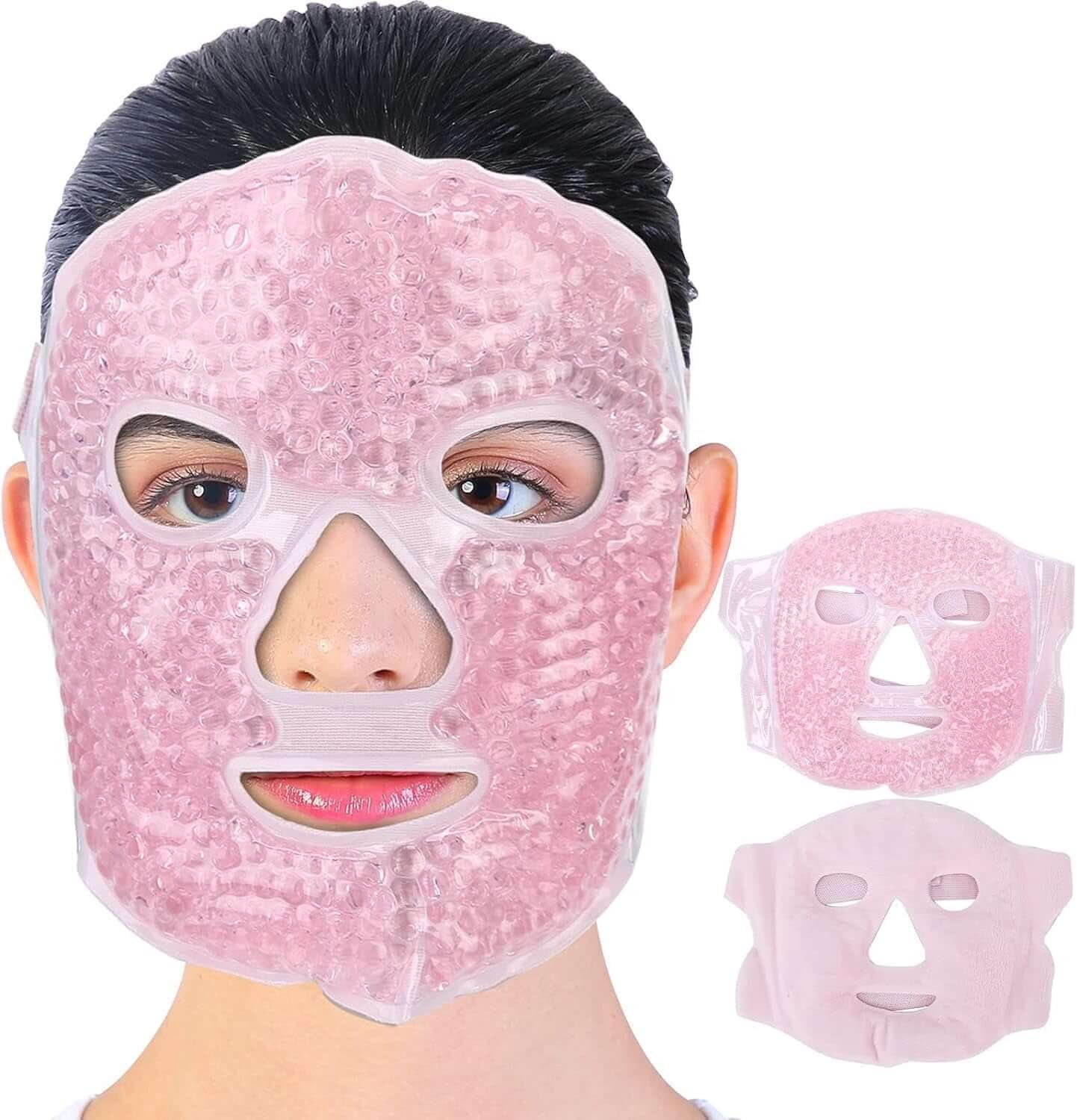 Cooling Face Mask, Women Ice Mask for Face, Reusable Ice Face Mask, Facial Care, Suitable for Reducing Facial Swelling/Dark Circles/Swelling/Facial Relaxation/Reduce Eye Bags/Headache