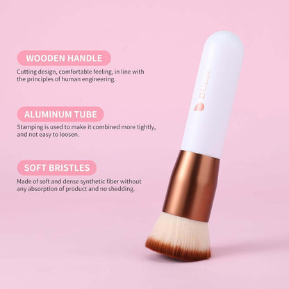 Foundation Brush Kabuki Make up Brush Flat Top Makeup Brushes Perfect for Blending Liquid, Cream or Flawless Powder Cosmetics - Buffing, Stippling, Concealer