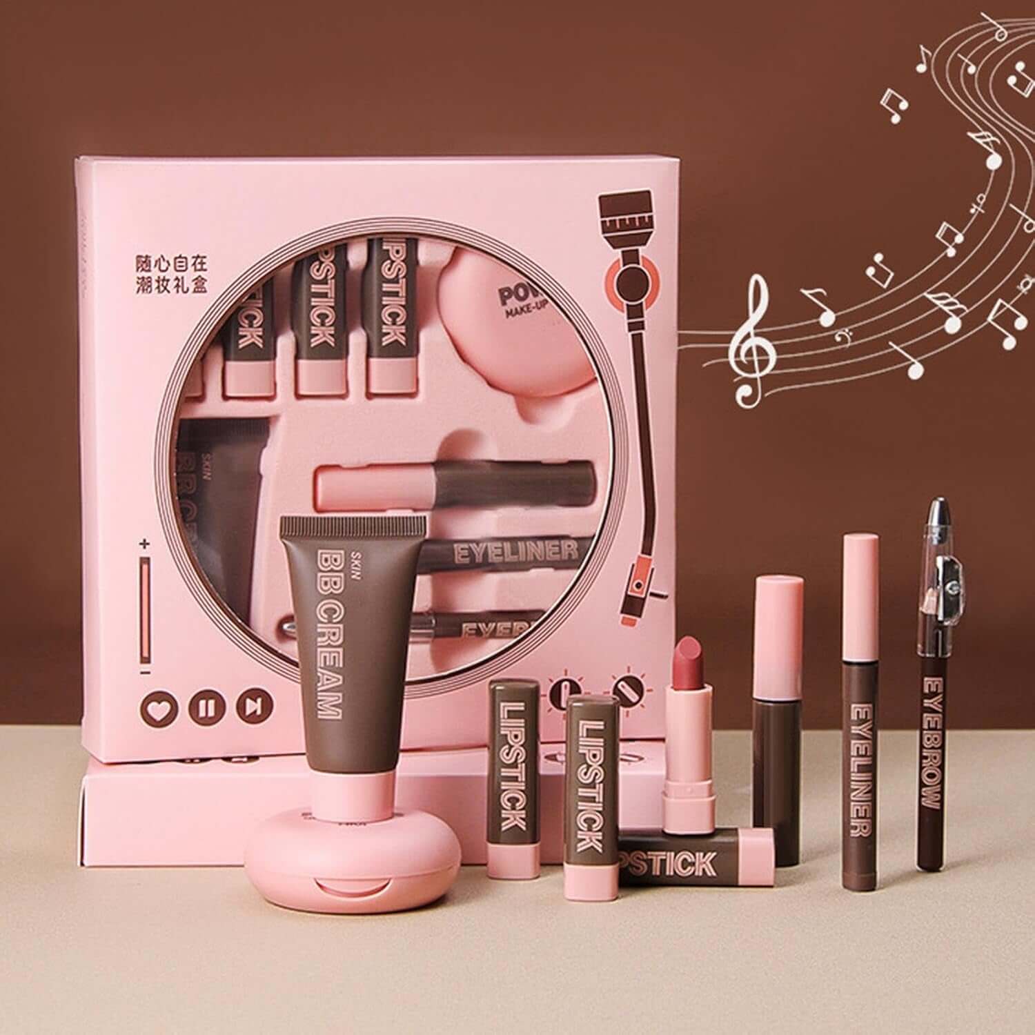 Cosmetic Kit, Makeup Set, BB Cream, Eyebrow Pencil, Lasting Makeup, Makeup Beginners, Stage Makeup,Learn to Makeup Everyday Cosmetics BB Cream Eyebrow Pencil for Stage, Traveling