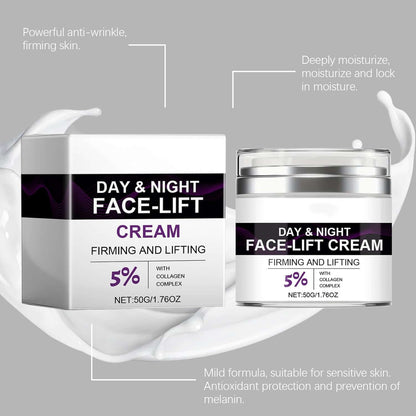 Firming Face Cream, Face Cream for Women with Collagen Complex 5%, Day & Night Moisturiser Face Women, anti Aging Face Cream, Anti-Wrinkle, Reduce Fine Lines Lifting and Firming Cream, 50G/1.76OZ