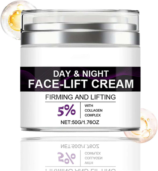 Firming Face Cream, Face Cream for Women with Collagen Complex 5%, Day & Night Moisturiser Face Women, anti Aging Face Cream, Anti-Wrinkle, Reduce Fine Lines Lifting and Firming Cream, 50G/1.76OZ