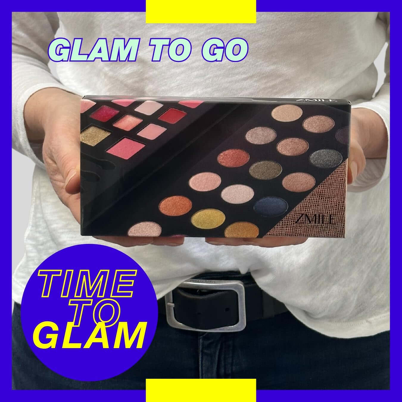 Glam to Go Beauty Box Vegan Cosmetics with Mirror - Small Make-Up Set for on the Go, for Traveling and as a Gift